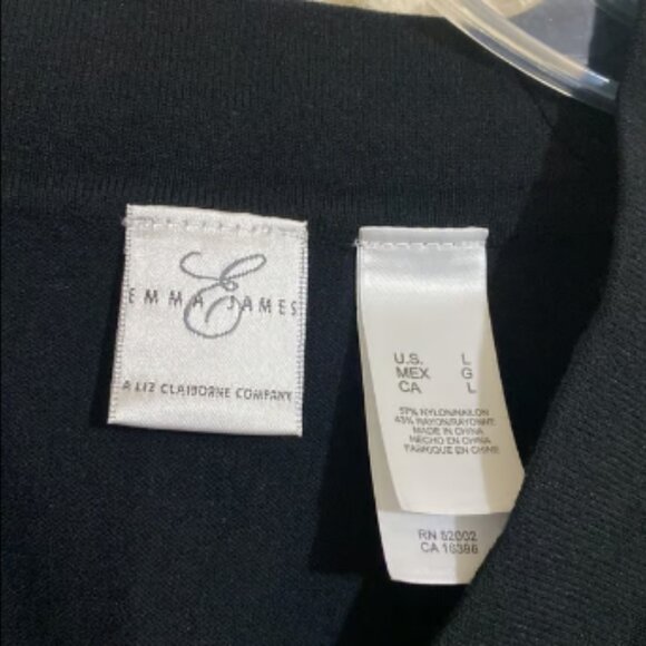 EMMA JAMES by Liz Claiborne Women's Long Sleeve Bolero Top Size L - Picture 5 of 5